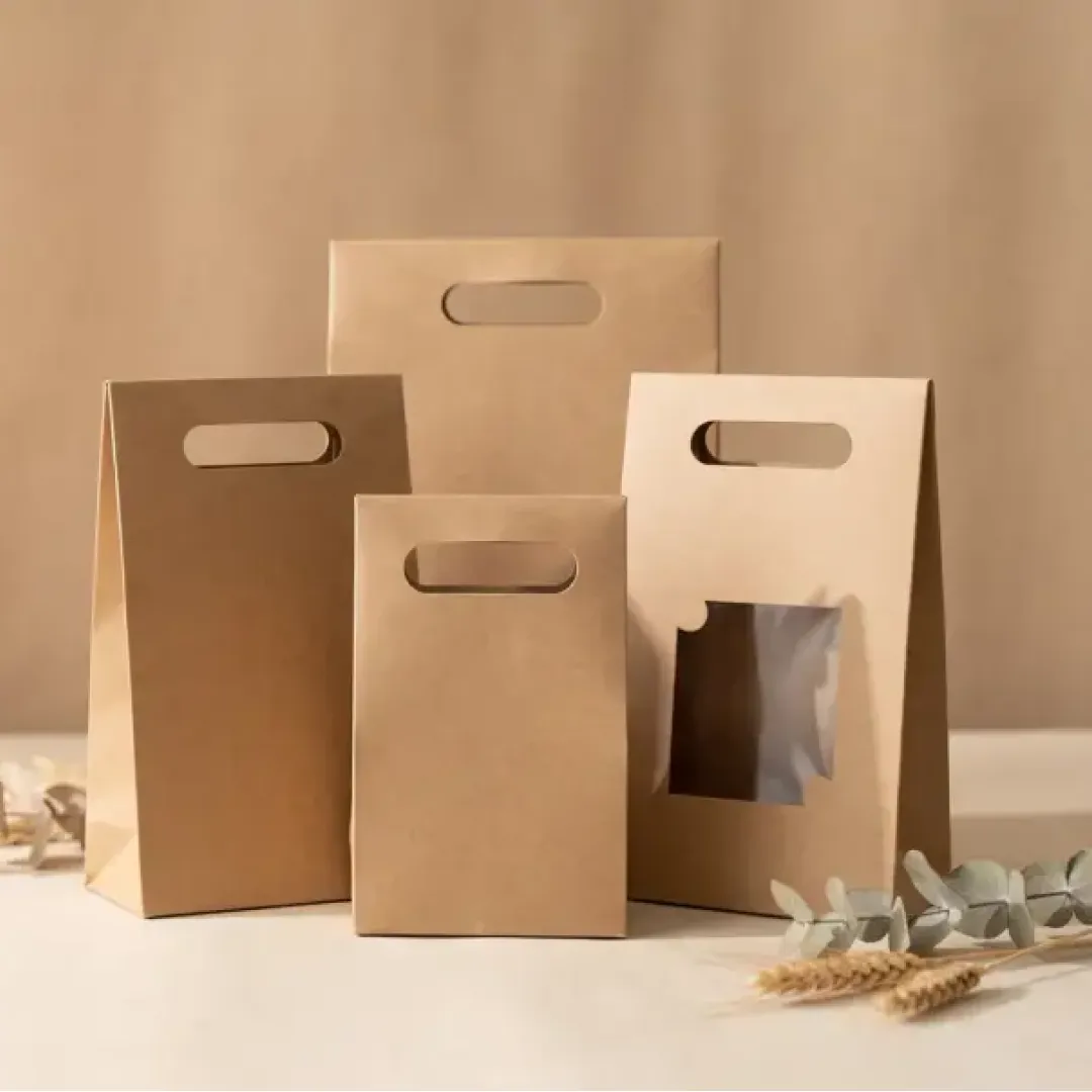 Sac Cadeau Kraft à Poignée Découpée — vue 2